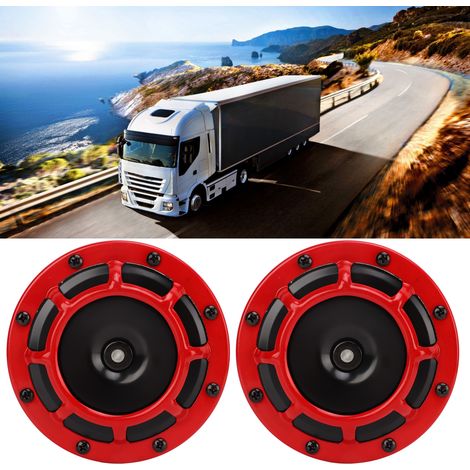 Ensemble de 2 haut-parleurs universels étanches de 115 dB, tweeter ultrasonique compact, 12 V avec faisceau de câblage à relais (1/5)