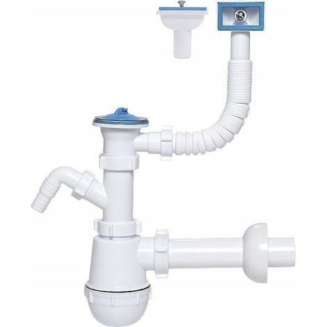 Siphon évier tycner 1233 sortie lave-linge résistance haute température (1/2)