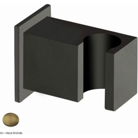 Support douchette carré mural Vieux Bronze - CRISTINA ONDYNA PD44892 (1/2)