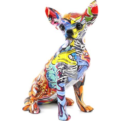 Signes Grimalt Figures de figure de chien Chihuahua Figure Animal multicolor 17x12x25cm 25300 (1/5)