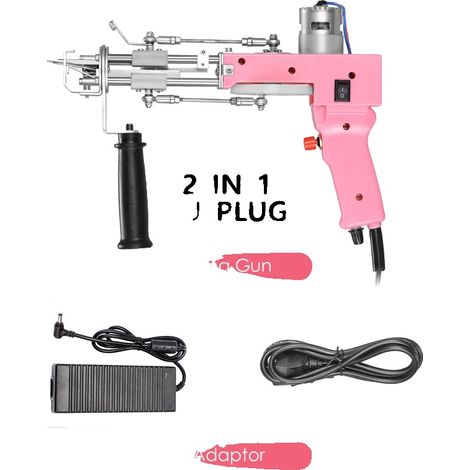 Pistolet à tufting, options de boucle et de coupe, PRISE EU 220V (1/2)
