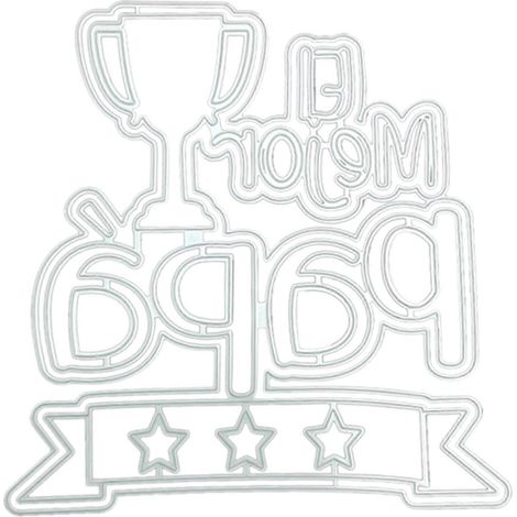 Papa Trophy Metall-Stanzschablone DIY Scrapbooking Album Papierkarten Vorlage Form Prägebasteldekoration