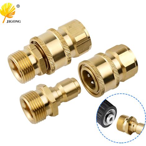 Raccord pour pistolet à eau de lavage auto, raccord pour tuyau d'eau de machine de lavage auto, adaptateur pour pistolet à eau haute pression, adaptateur pour machine de lavage auto.