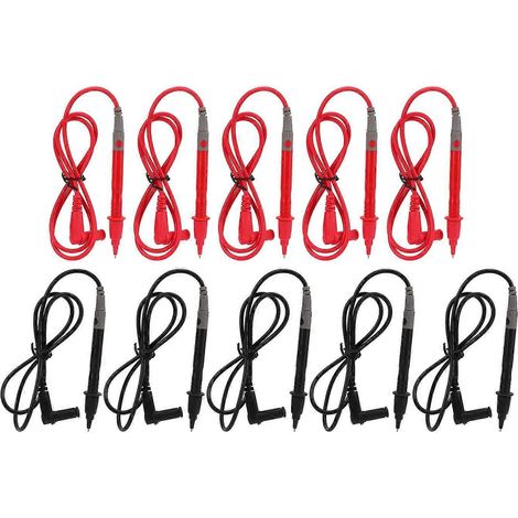 5er-Set J.30028 Messleitungen, hitzebeständig, 2 mm Nadel, Multimeter-Prüfspitze für industrielle Messgeräte