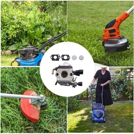 Kohlenstoff-Vergaser-Ersatz für FS38 FS45 FS46 FS55 FS74 FS75 FS76 FS80 FS85 Trimmer, Vergaser-Reparatursatz, Rasenmäherzubehör, Luftfilter (1/4)