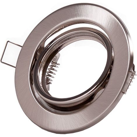 Bague Projecteur Downlight Rond Inclinable  "Vepa" Acier 90mm - Satin