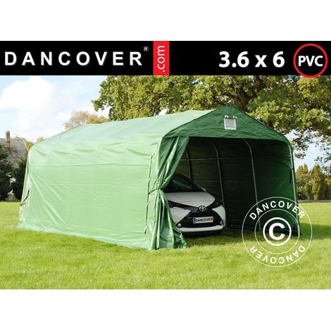 Portable Garage PRO 3.6x6x2.68 m PVC, Green - Dancover (1/2)