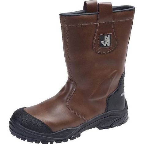Bottes de Sécurité Joe - Taille 44 - Brun - Résistant et Confortable - D-Work