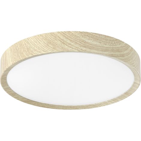 Lumière LED de plafond Musurita Aspect bois - Ø 34cm - 901126 (1/3)