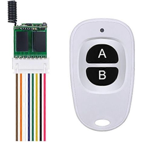 Interrupteur télécommandé 2 canaux à LED, alimentation CC 3,7 V-12 V, mini-interrupteur sans fil, relais 315 MHz (1/5)