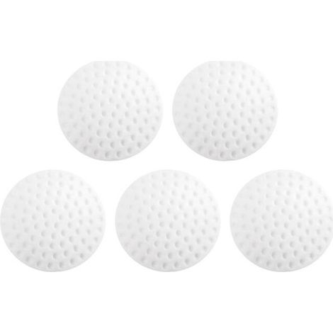 Türstopper, 5 Stück, Stoßdämpfer, PVC, selbstklebend, Wandschutz, Türschutz, Türgriffpuffer, 5 x 1,2 cm, Weiß (1/5)