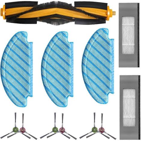 Pièces de rechange pour aspirateur robot DEEBOT N10 N10 PLUS : brosse principale, filtre HEPA et lingette de nettoyage (1/5)