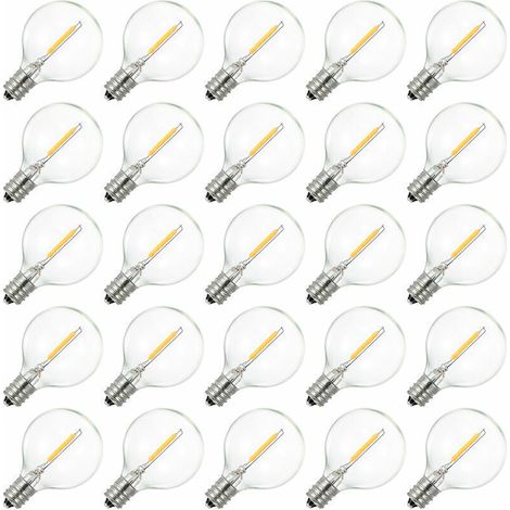 G40 LED globe bulb AC230V, E12 base, IP44 water resistant, warm white, ideal for home decoration, parties, weddings. (1/4)