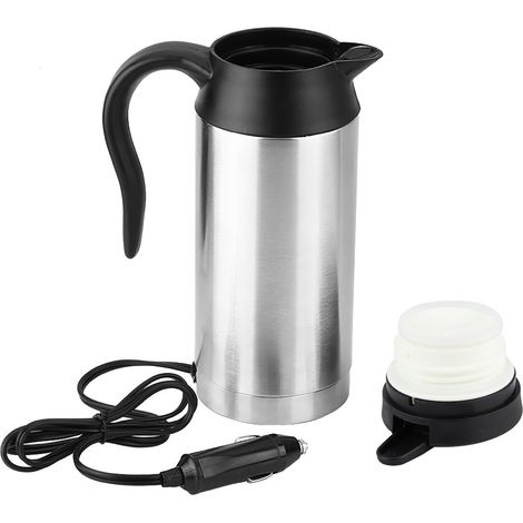Gourde électrique 750ml 12V en acier inoxydable, tasse chauffante pour voiture, compatible allume-cigare, thermos de voyage réutilisable (1/5)