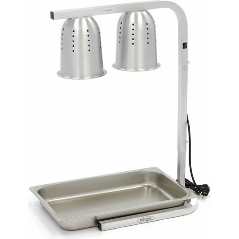 Lampe chauffante - 2 lampes - inclut 2 lampes et 1 conteneur GN 1/1 - Maxima