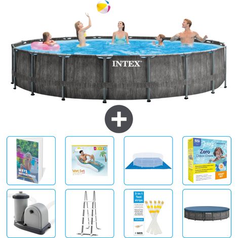 Prism Frame Pool Rund - 549x122 cm - 9-teilig S639