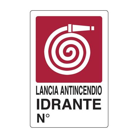 TARGA SEGNALETICA IDRANTE - PP CM 20X30- 10 pezzi