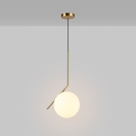 Lampada a sospensione sfera di vetro "HERMI 220" - E27 - Ø 22cm