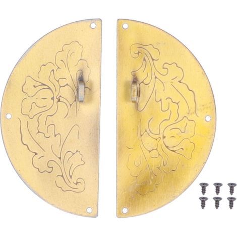 Round Handle, Retro Round Plate Pull Handle for Wardrobe, Double Door Wardrobe, Pull Ring. (1/5)