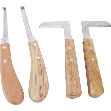 Coltello per la cura degli zoccoli dei bovini, per destrimani/mancini, lama dritta, strumento per la cura degli zoccoli, coltello per la cura degli zoccoli delle vacche da latte (colore del legno casu
