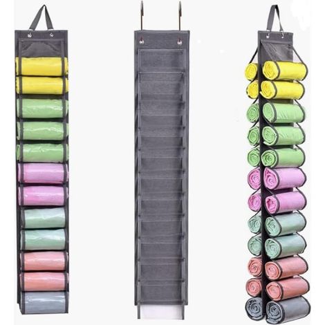 Hängender Kleiderschrank- und Aufbewahrungsorganizer, Leggings-Organizer mit 24 Taschen, für Yogahosen, Kleidung (1/5)