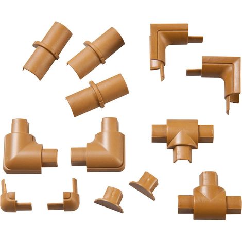 D-line Adapter Kit 16x8 mm couleur chêne pour gestion câbles