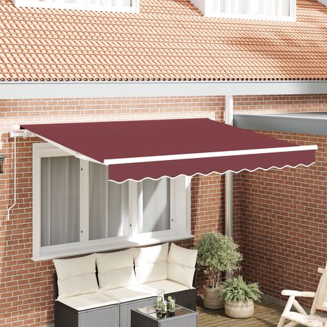 Auvent rétractable Bordeaux 300 x 200 cm tissu vidaXL (1/5)