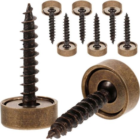 8pcs Decorative Screws Mirror Hanging Metal Fastening with Caps (1/5)