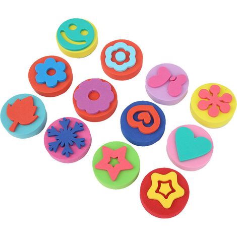 Tampons éponges à dessin pour l'apprentissage précoce de la peinture, outils de peinture éducatifs pour enfants, éponges à dessin (1/5)