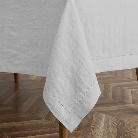 Tovaglia Da Tavola In Puro Cotone Rettangolare Tinta Unita Elegante Copritavolo Moderna Sala Da Pranzo Cucina Soggiorno Salvatavolo  Grigio Melange - 6/8Posti140x180Cm (1/5)