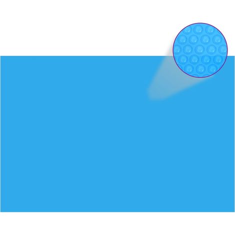 Vidaxl – Couverture de piscine rectangulaire 300 x 200 cm – Bâche solaire en PE – Rétention de chaleur – Réduit l'évaporation de l'eau