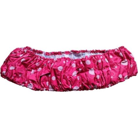 Housse de protection pour mini-trampoline 91 cm, petit tapis de sécurité pour trampoline rond à 6 trous,tissu Oxford résistant aux déchirures,facile à installer, rose rouge à bulles
