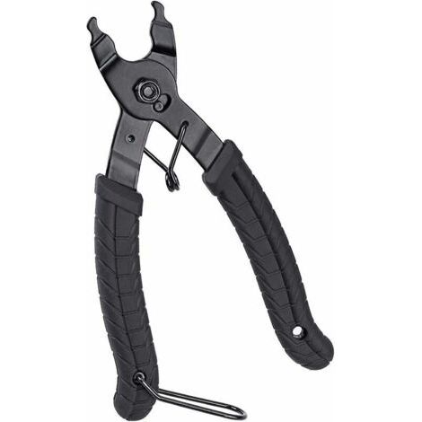 1 paire de pinces à chaîne noires, pinces à chaîne, pinces à connecteurs de chaîne, coupe-maillons, outil 2 en 1 pour ouvrir/fermer/réparer une chaîne de vélo, compatible avec la réparation de chaîne (1/4)