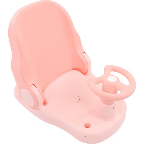 Siège de bain pour bébé antidérapant, réglable et sécuritaire, rose, pour nourrissons et tout-petits. (1/5)