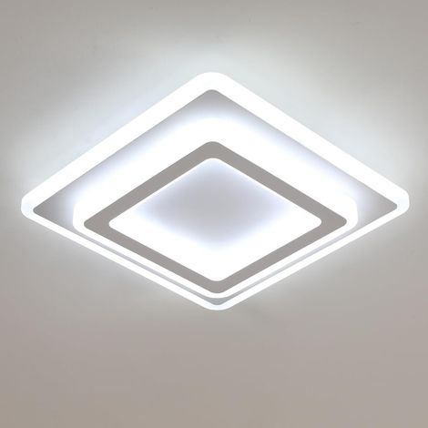 Goeco Modern LED Ceiling Light 44W 4950LM, Square White Acrylic Flush Mount 6500K Cool White for Living Room Bedroom Dining Room (1/5)