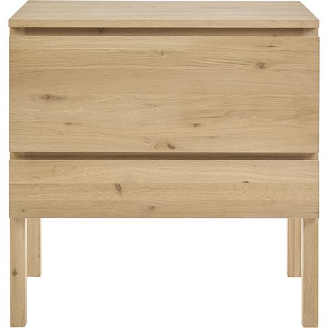 Meuble de salle de bain en bois chêne massif L80 cm JOSHUA (1/5)