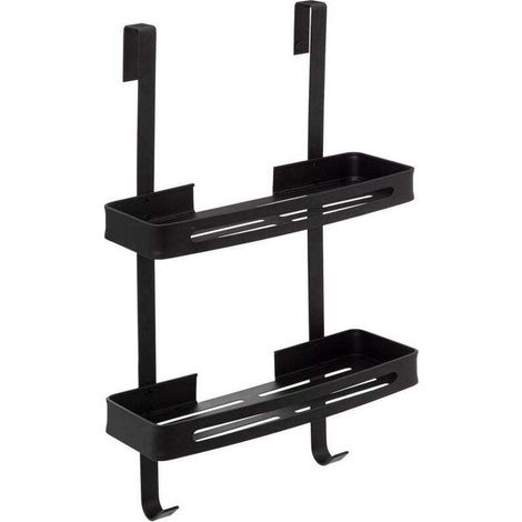 2-Tier Shower Caddy with Black Adhesive Stick - 5five (1/3)