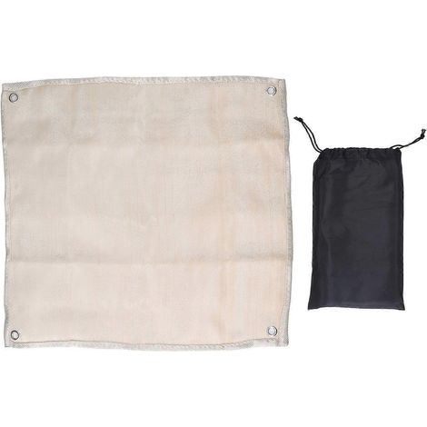 Couverture anti-feu en fibre de verre, résistante au feu jusqu'à 550 °C, 50 x 50 cm