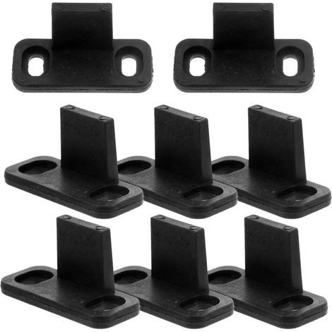 lot de 8 guide de sol pour porte coulissante, noir (1/5)