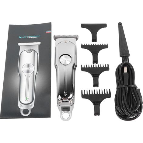 Tondeuse à cheveux électrique rechargeable sans fil, lame de précision professionnelle pour coupe de cheveux, avec 3 peignes guides (1/5)