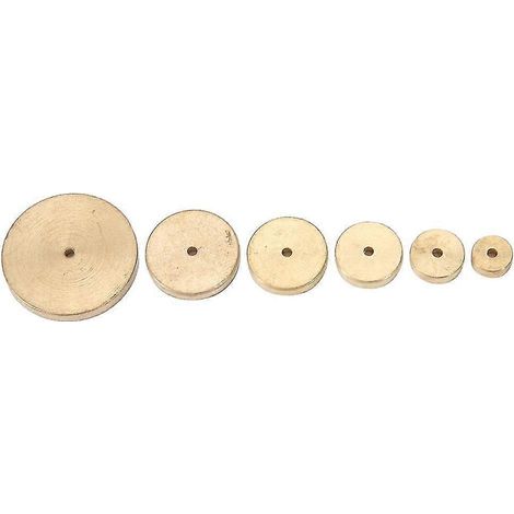Ensemble de 6 pièces en cuir et laiton pour marquage de lignes rondes, outil de bricolage à large trou