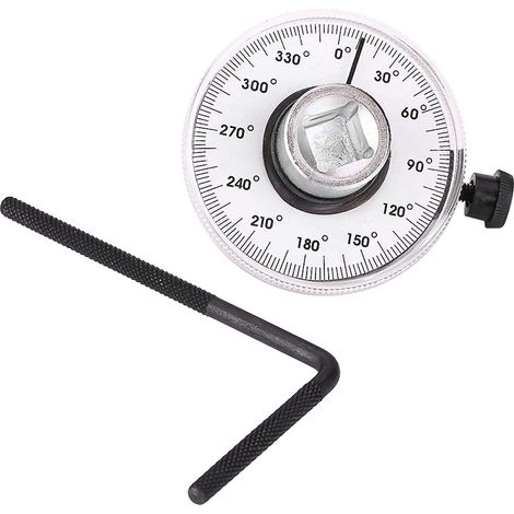 1/2"-Drehmomentwinkelmesser, Zoll-Drehmomentschlüssel, Drehmomentmesser, um 360 Grad verstellbarer Drehmomentwinkelmesser, mechanisches Werkzeug, Kfz-Antriebsanzeige