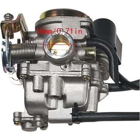 NALOOKAMIC Carburateur 50 CC 4 temps GY6 haute performance 139QMB carburateur pour scooter 49 cc 50 cc cyclomoteur PD18J Carb, carburateur 50 cc + collecteur d'admission (1/3)