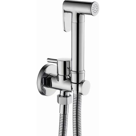 Kit douchette WC mural en laiton chromé – Pulvérisateur bidet haute pression pour hygiène personnelle (1/5)
