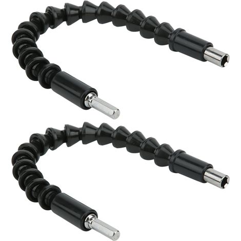 Lot de 2 tiges flexibles universelles pour forets électriques, outils de raccordement de tuyau, 300 mm (1/5)