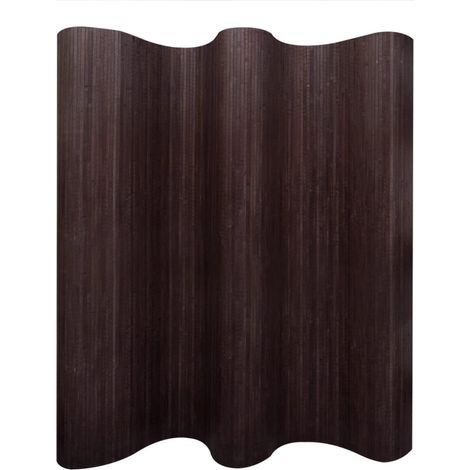 Paravent séparateur de pièce cloison bambou 250 x 165 cm marron foncé DEC031138