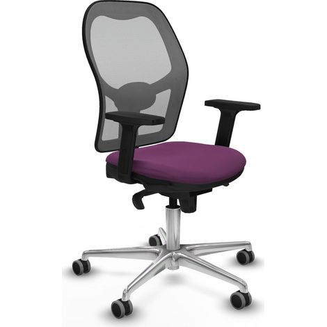 Sedia da ufficio piqueras y crespo Jorquera viola similpelle alluminio