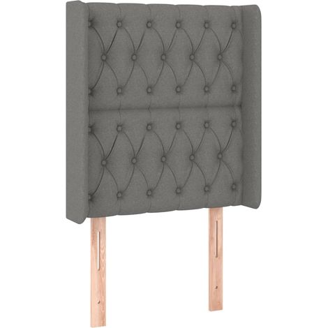 Maison Exclusive - Testiera ad Orecchio Grigio Scuro 83x16x118/128 cm in Tessuto (1/5)