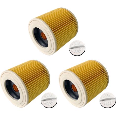 3x Trade-Shop Patronen-Filter für Kärcher WD3P Premium WD3 Premium / Car Kit / Fireplace / Home WD3P Workshop WD3.5P Premium WD3.200 WD3.200AF (1/3)