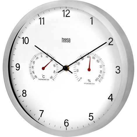 Horloge murale de 30 cm avec thermomètre et hygromètre (1/5)